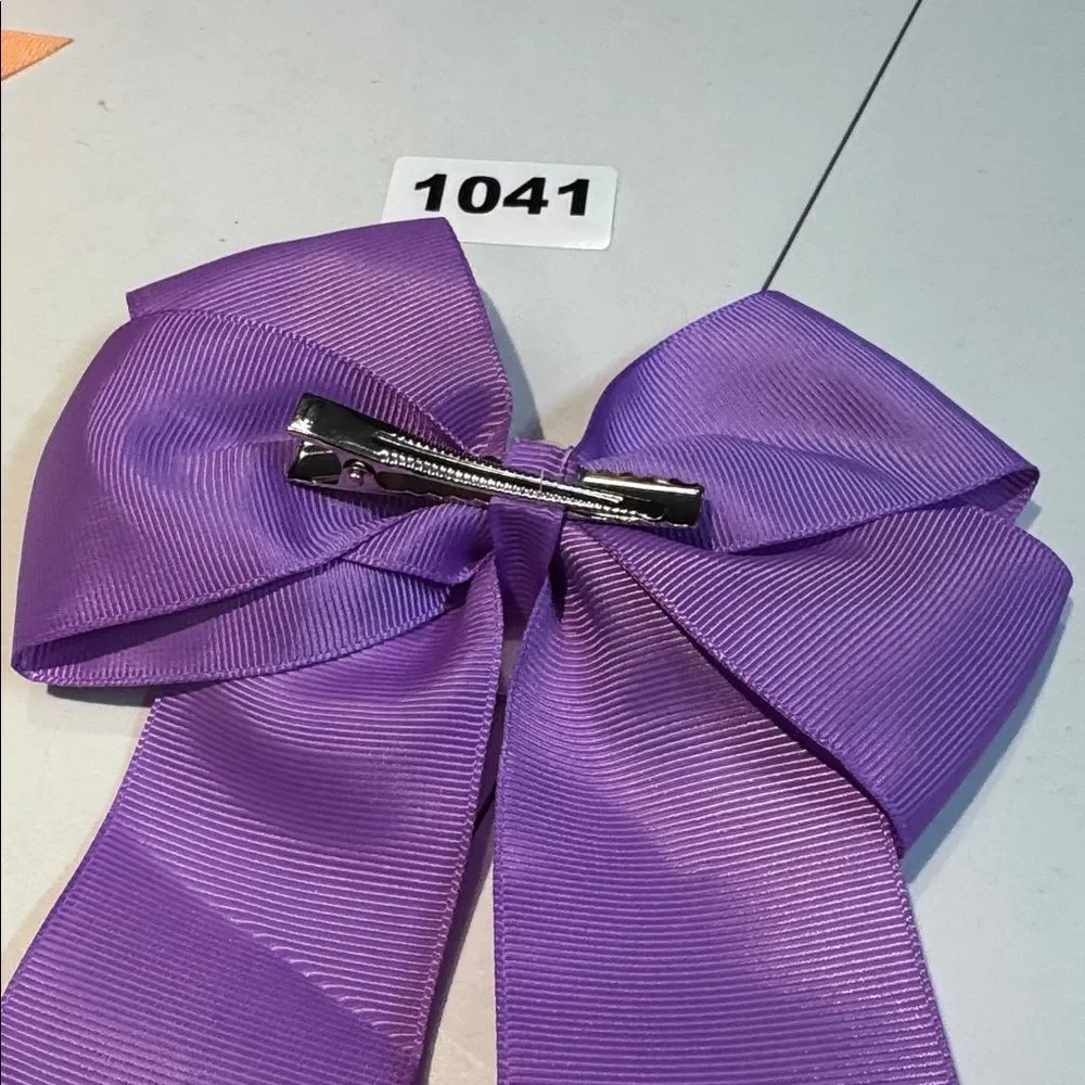 1041-Purple Color Hello Kitty Aligator Clip Hair‎ Bow